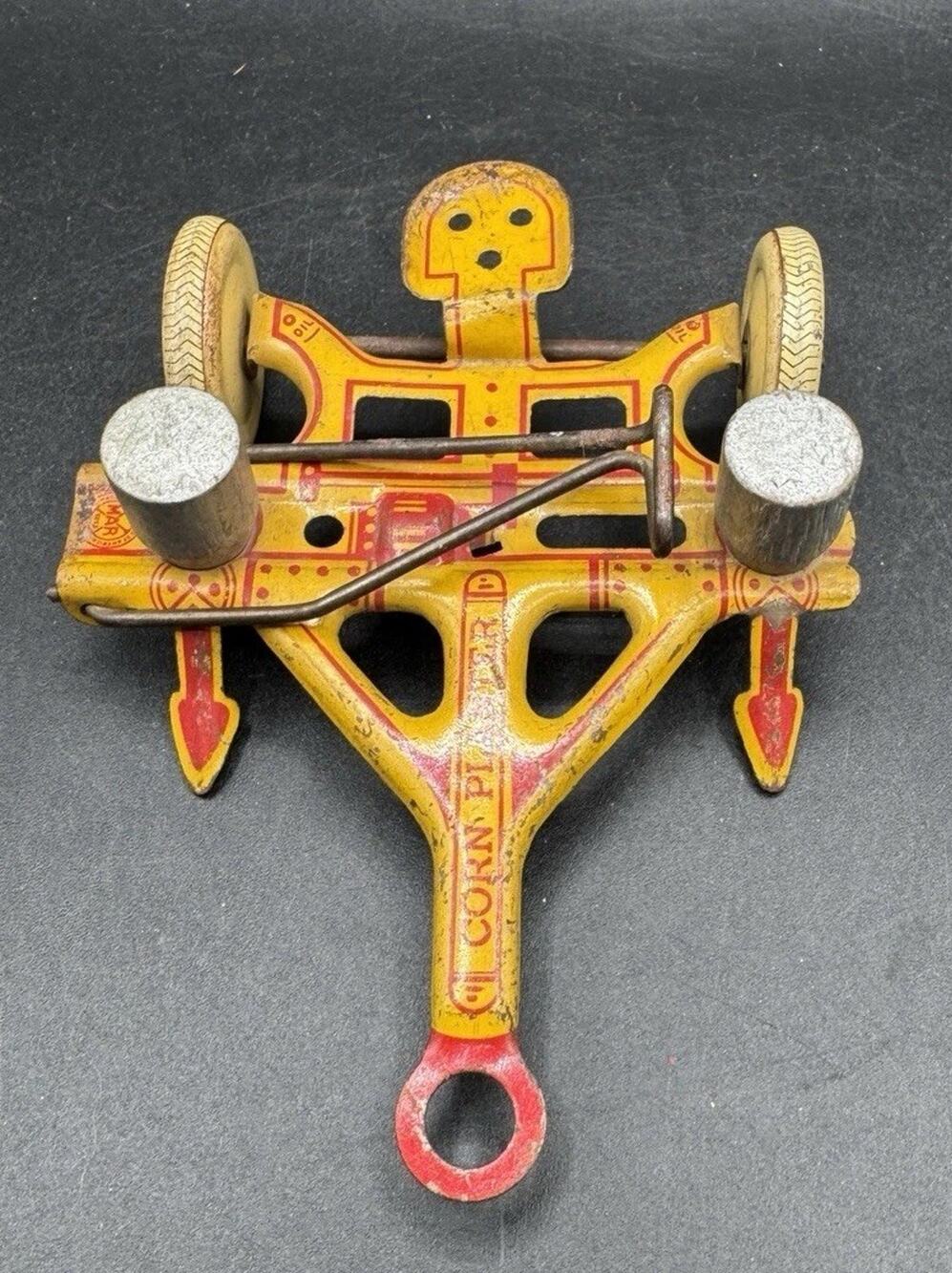 Vintage 1950’s Marx Tin Litho 2-Row Corn Planter Toy -TO5